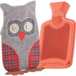 Kinder-Wärmflasche mit Eulen-Bezug, 0,5 Liter