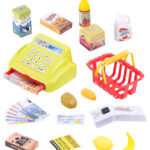 25-teiliges Kaufladen-Set für Kinder, Kassensystem, LED-Licht & Sound