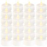24er-Set LED-Teelichter mit flackerndem Licht, Batteriebetrieb