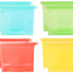 8er-Set Silikon-Lebensmittelbeutel, wiederverschliessbar, 1.000 ml 8er-Set Silikon-Lebensmittelbeutel, wiederverschliessbar, 1.000 ml