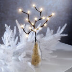 LED-Lichterzweig mit 16 leuchtenden Sternen, 44 cm, batteriebetrieben