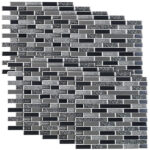 Selbstklebende 3D-Steinoptik-Fliesenaufkleber, 25,5 x 25,5 cm, 10er-Set