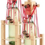 Flaschen-Puzzle „Siena“ aus stabilem Echtholz, 2er-Set