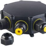 Outdoor-Kabel-Verbindungsbox, 6-fach, für Kabel mit Ø4 – 14mm, IP68