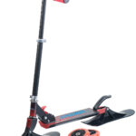 Klappbarer 2in1-Tretroller und -Snowkick-Schlitten für Kinder, 125 mm