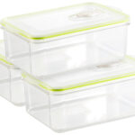 Vakuumier-Box f. Handvakuumierer, 1,3 L. Volumen, 21,5 x 13,8cm, 3erSet Vakuumier-Box f. Handvakuumierer, 1,3 L. Volumen, 21,5 x 13,8cm, 3erSet