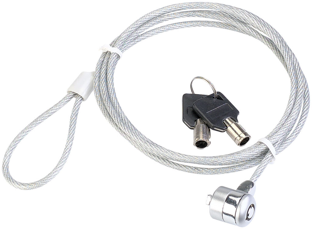Notebookschloss Safety Lock, gumm. Stahlkabel 1.8m