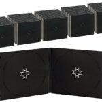 Doppel CD Slim Soft Boxen im 50er-Set, 7 mm, schwarz