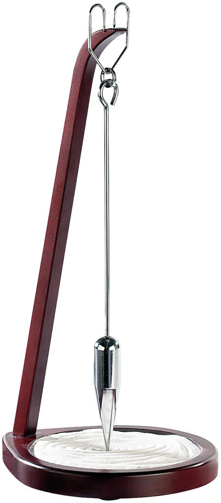 Holz-/Edelstahl-Sandpendel „Kerala“ 39 cm hoch Holz-/Edelstahl-Sandpendel „Kerala“ 39 cm hoch