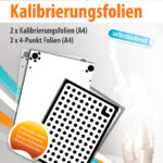 Kalibrierungsfolien/4-Punkt, A4, selbstklebend, für TriScatch-Software