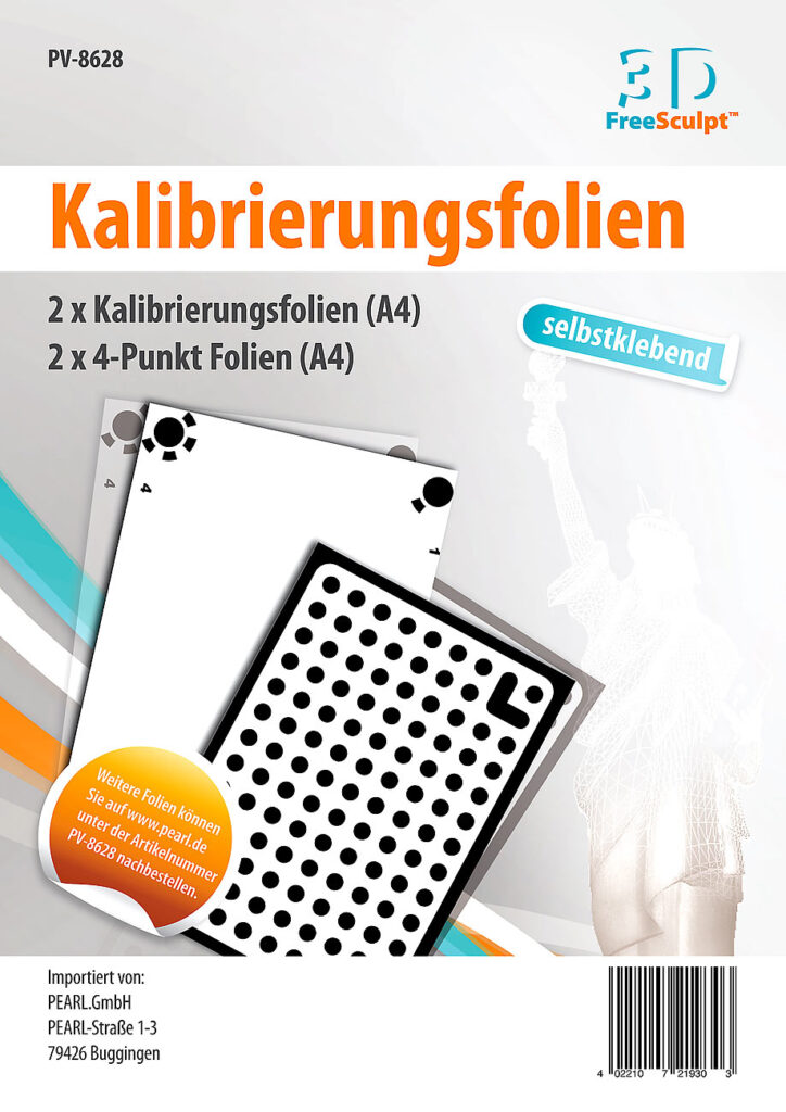 Kalibrierungsfolien/4-Punkt, A4, selbstklebend, für TriScatch-Software