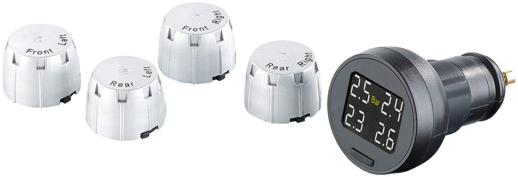 Reifendruck-Kontrollsystem mit Temperaturanzeige, 12 V, USB