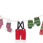 Weihnachts-Deko-Girlande „Weihnachtsmann-Wäscheleine“, 140 cm