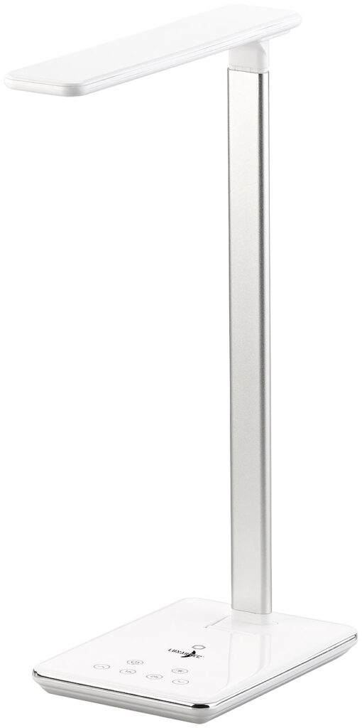 Schreibtisch-Lampe, Qi-kompatibel, 4 Lichtfarben, 800 Lumen, dimmbar