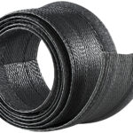 Flexibler schwarzer 1,8m Kabelschlauch mit praktischem Klettverschluss