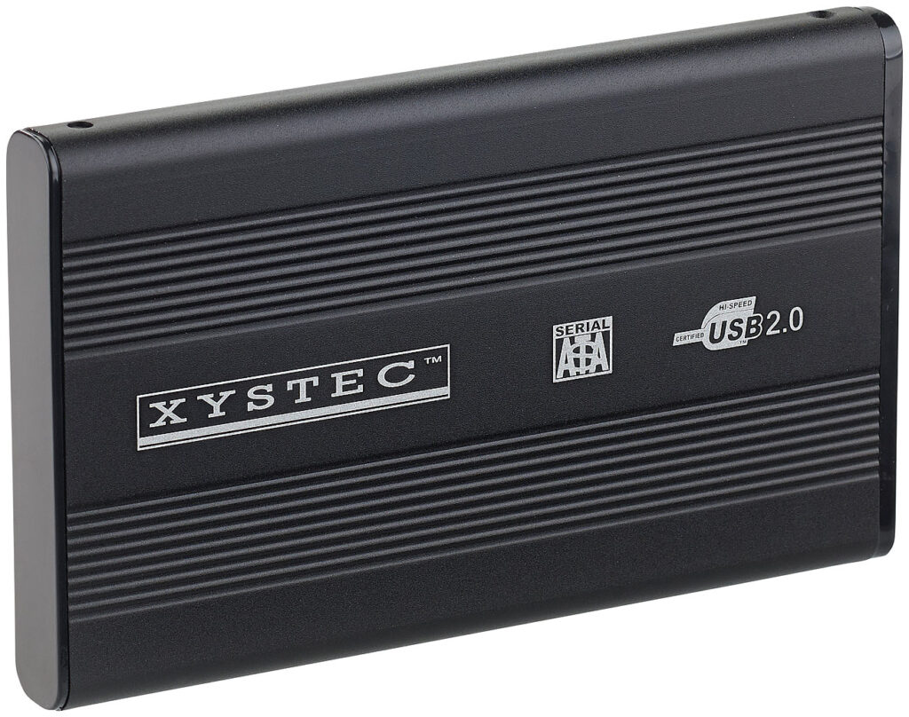 2,5″ Alu-Festplattengehäuse USB 2.0 für SATA-Festplatten