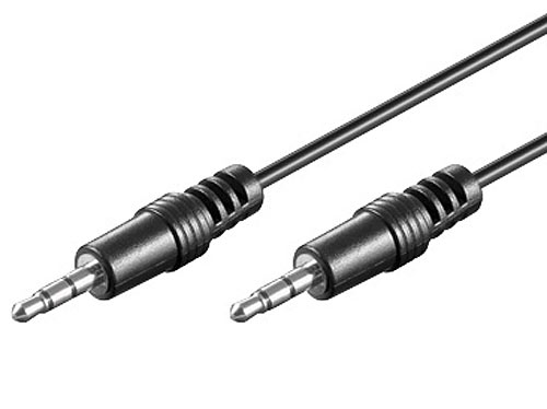 3,5-mm-Klinken-Kabel Stecker auf Stecker, 1,5m, für AUX-Anschluss, schwarz