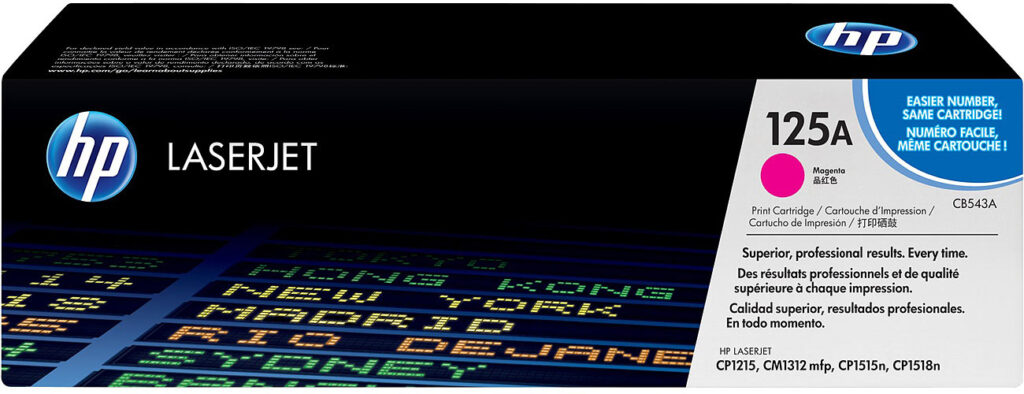 Original Tonerkartusche CB543A, magenta Original Tonerkartusche CB543A, magenta