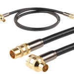 Premium-HDTV-Antennenkabel, Koaxial-Stecker, 90°-Winkel, 1 m, 105 dB