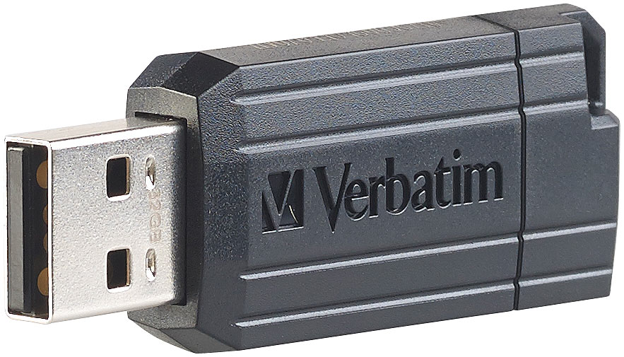 PinStripe 32GB USB-Speicherstick (USB 2.0), schwarz