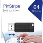 PinStripe 64GB USB-Speicherstick (USB 2.0), schwarz