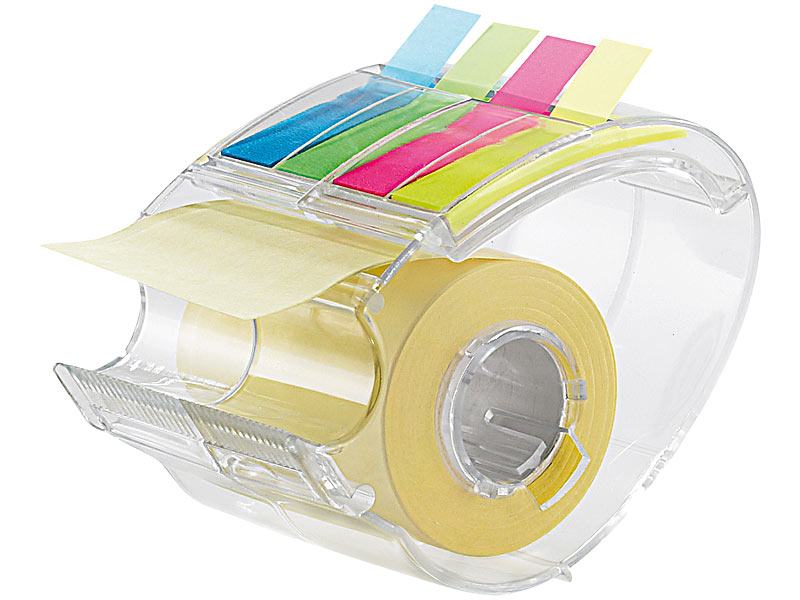 Haftnotizen-Spender inklusive 10m Rolle & 80 Index-Haftstreifen