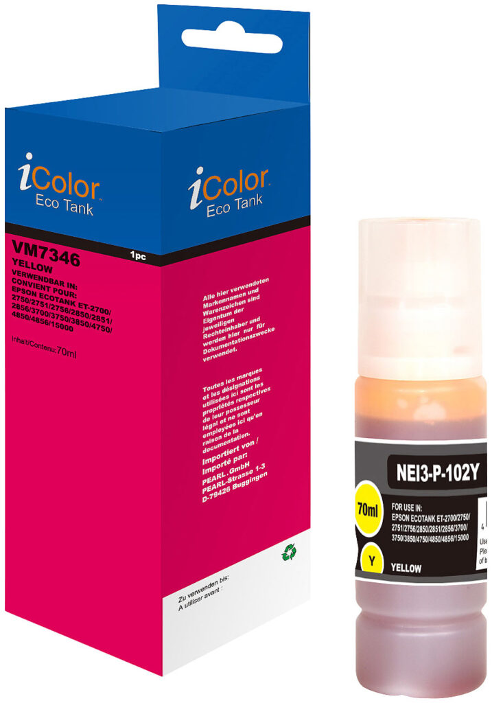 Nachfüll-Tinte für Epson, ersetzt Epson C13T03R440, yellow (gelb)