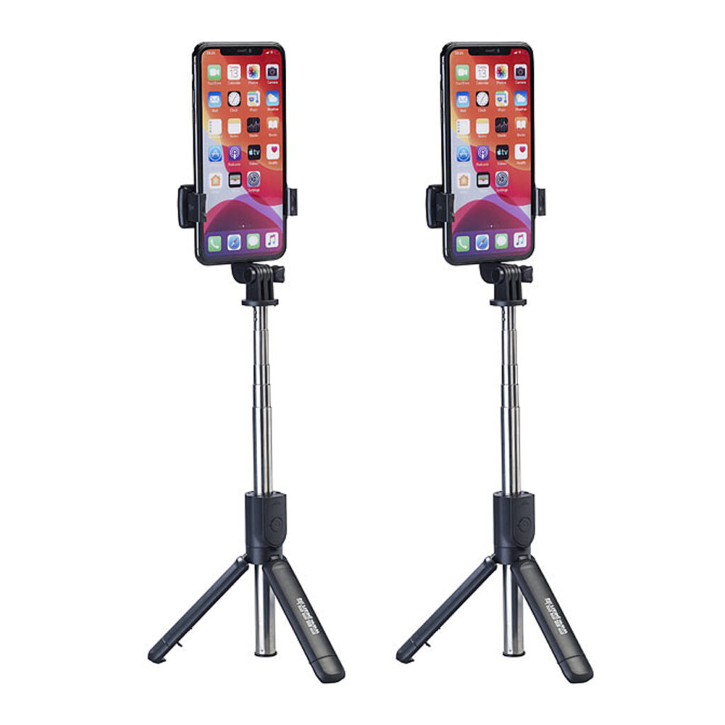 2er-Set 2in1-Smartphone-Stativ & Selfie-Stick bis 68 cm