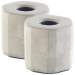 2er-Set dekorative Beton-Tischleuchten für E27-Lampen, bis 40 Watt