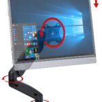 Gasfederter Monitor-Schwenkarm bis 81 cm / 32″, Pivot, VESA-kompatibel