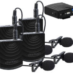 4er-Set Funkmikrofon mit Empfänger für 3,5-mm-Klinkenanschluss, 2,4 GHz, 25m