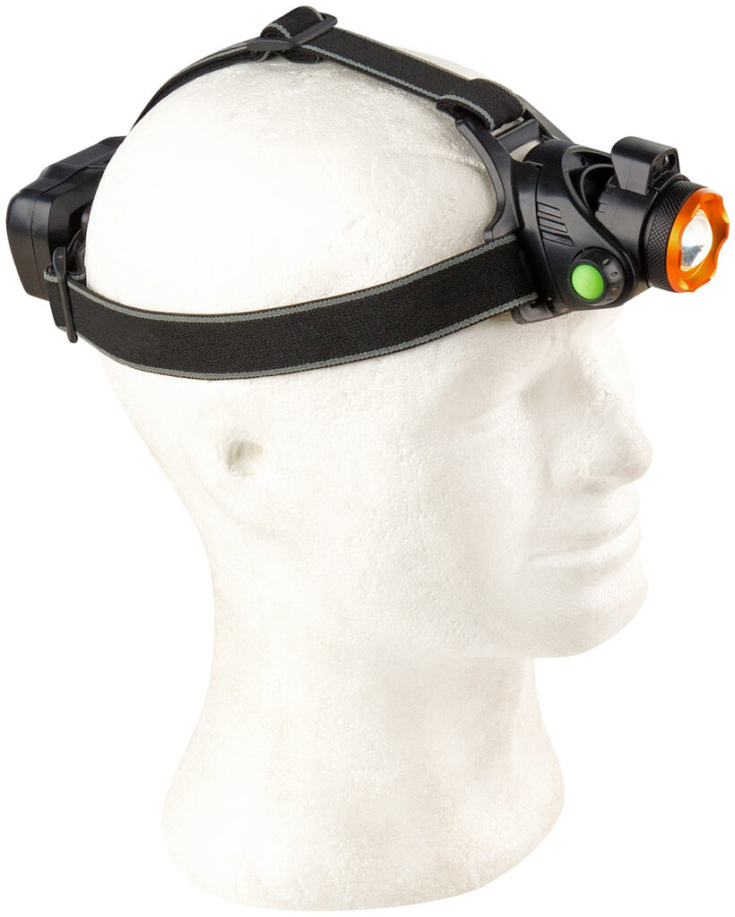 Akku-Stirnlampe, Gesten-Steuerung, Cree-T6-LED, 580 lm, 10 Watt, 2.200 mAh