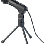 Kondensator-Mikrofon mit Stativ für PC und Notebook, 3,5 mm Klinke