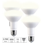 4er-Set LED-Lampen E27, 11 Watt, 950 Lumen, warmweiss 2700 K