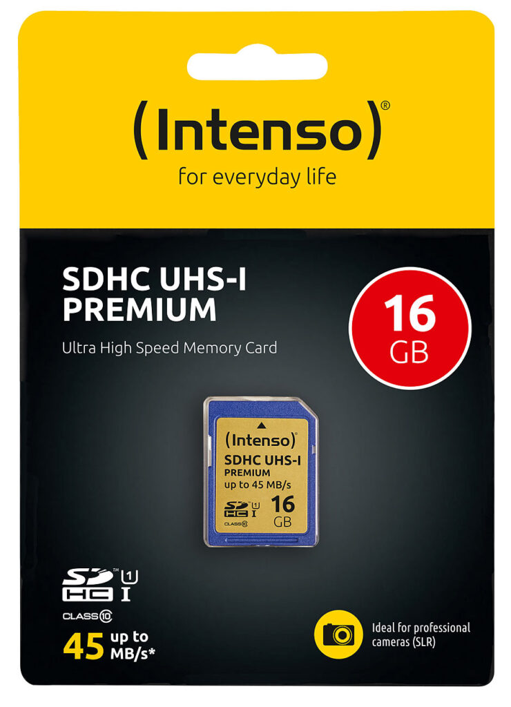 Premium SDHC-Speicherkarte 16GB, UHS-I, Class 10 / U1