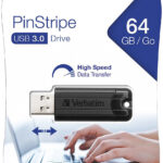 PinStripe USB-3.0-Stick mit 64 GB, schwarz