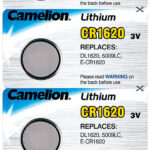 Lithium-Knopfzelle CR1620, 90mAh, 3 Volt, 5er-Pack