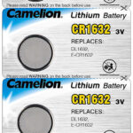 Lithium-Knopfzelle CR1632 mit3 Volt und 120 mAh, im 5er-Blister