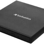 Externer DVD-Brenner, M-Disc-kompatibel, USB 2.0, Slimline, schwarz