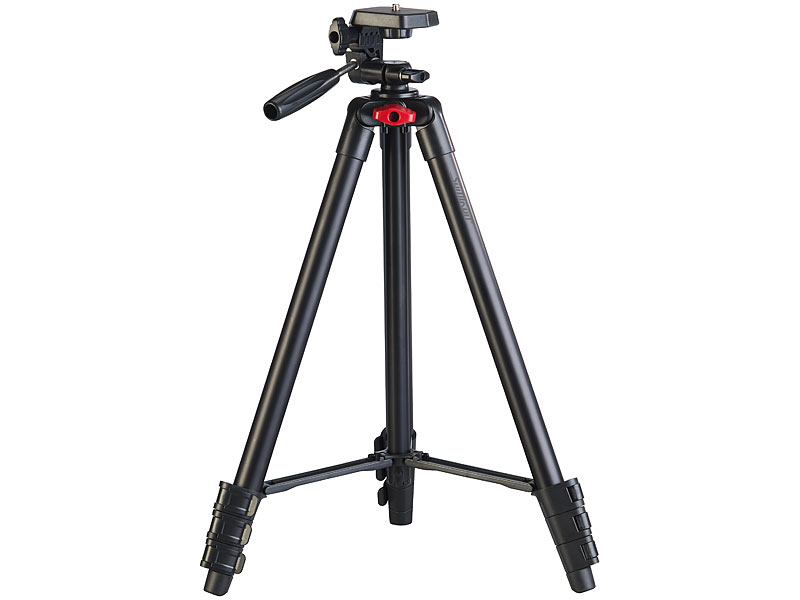 Teleskop-Stativ mit Smartphone-Halterung und Fernauslöser