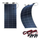 2er-Set flexible monokristalline Solarmodule mit Anderson-Adapter