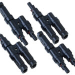 4er-Set Y-Stecker Adapter für Solarkabel, MC4-kompatibel, IP67
