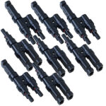 8er-Set Y-Stecker Adapter für Solarkabel mit MC4-komp. Anschluss, IP67