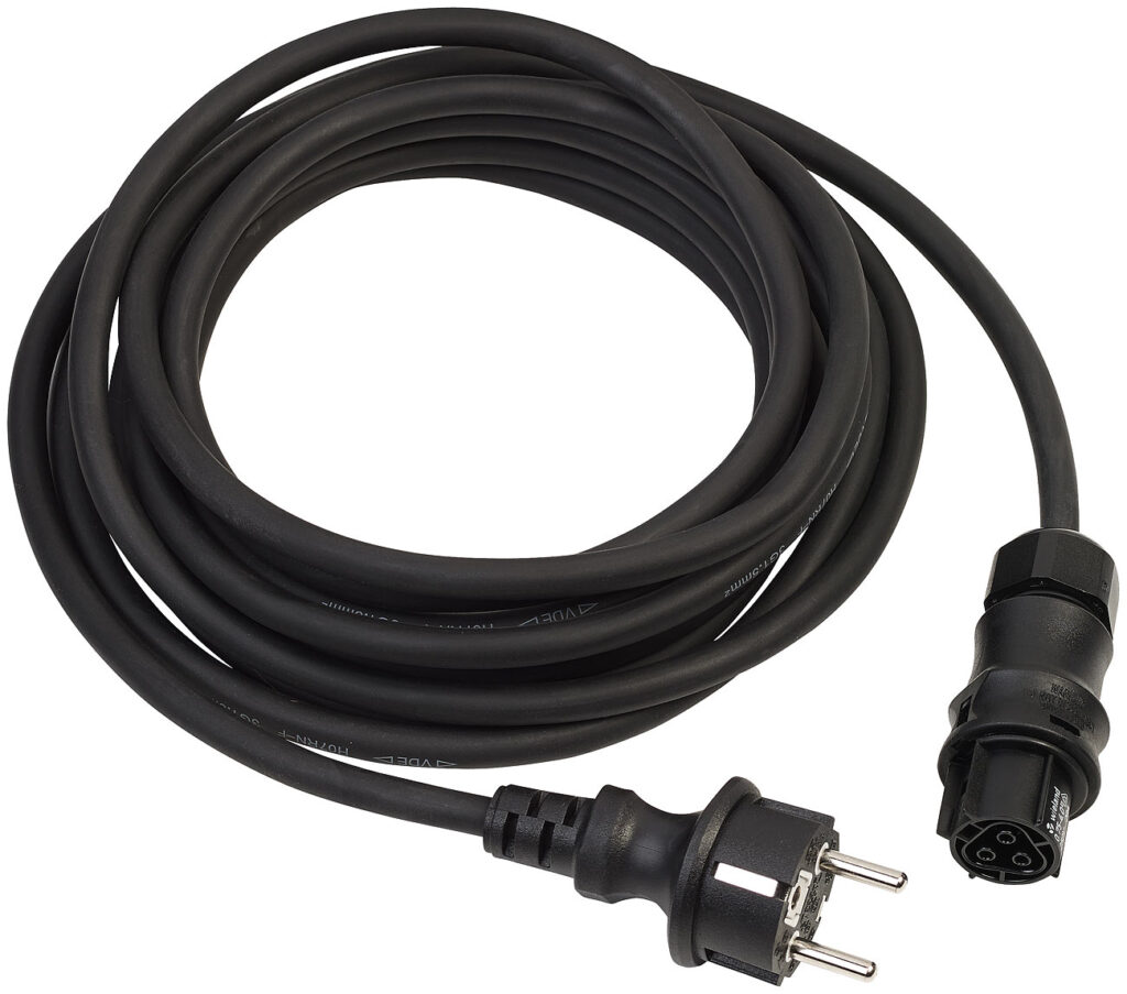 Solar-Einspeise-Kabel Wieland- auf Schutzkontaktstecker, IP44, 5 m