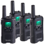4er-Set PMR-Funkgeräte mit VOX, Taschenlampe, 8 Kanälen, 446 MHz, 10 km