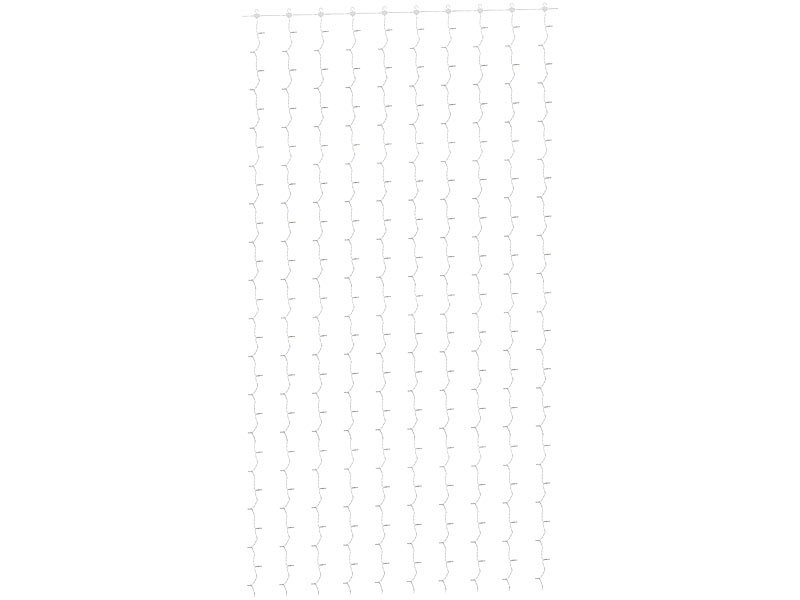 WLAN-LED-Lichtervorhang, 300 LEDs, CCT, App, dimmbar, IP44, 3 x 3 m
