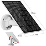 2er-Universal-Solarpanel für Akku-IP-Kameras, 3 Watt, IP65