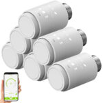 6er-Set programmierbare Heizkörper-Thermostate mit Bluetooth und App