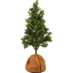 Thermo-Topfschutz für Pflanzen, 40 x 40 cm, mit Drainage, braun