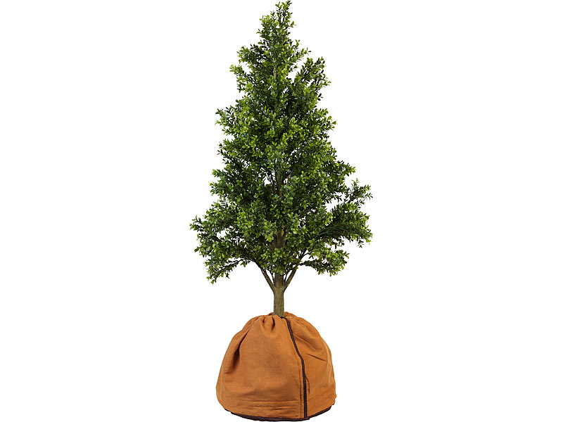 Thermo-Topfschutz für Pflanzen, 40 x 40 cm, mit Drainage, braun